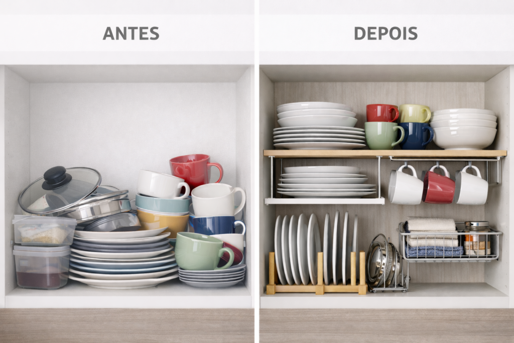 Armário Inteligente: 5 Acessórios para Dobrar o Espaço das Prateleiras sem Obra